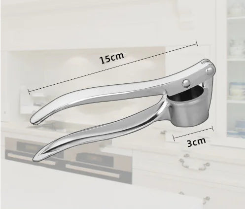 Stainless Steel Garlic Press with Peeler – Easy & Efficient