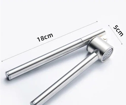 Stainless Steel Garlic Press with Peeler – Easy & Efficient