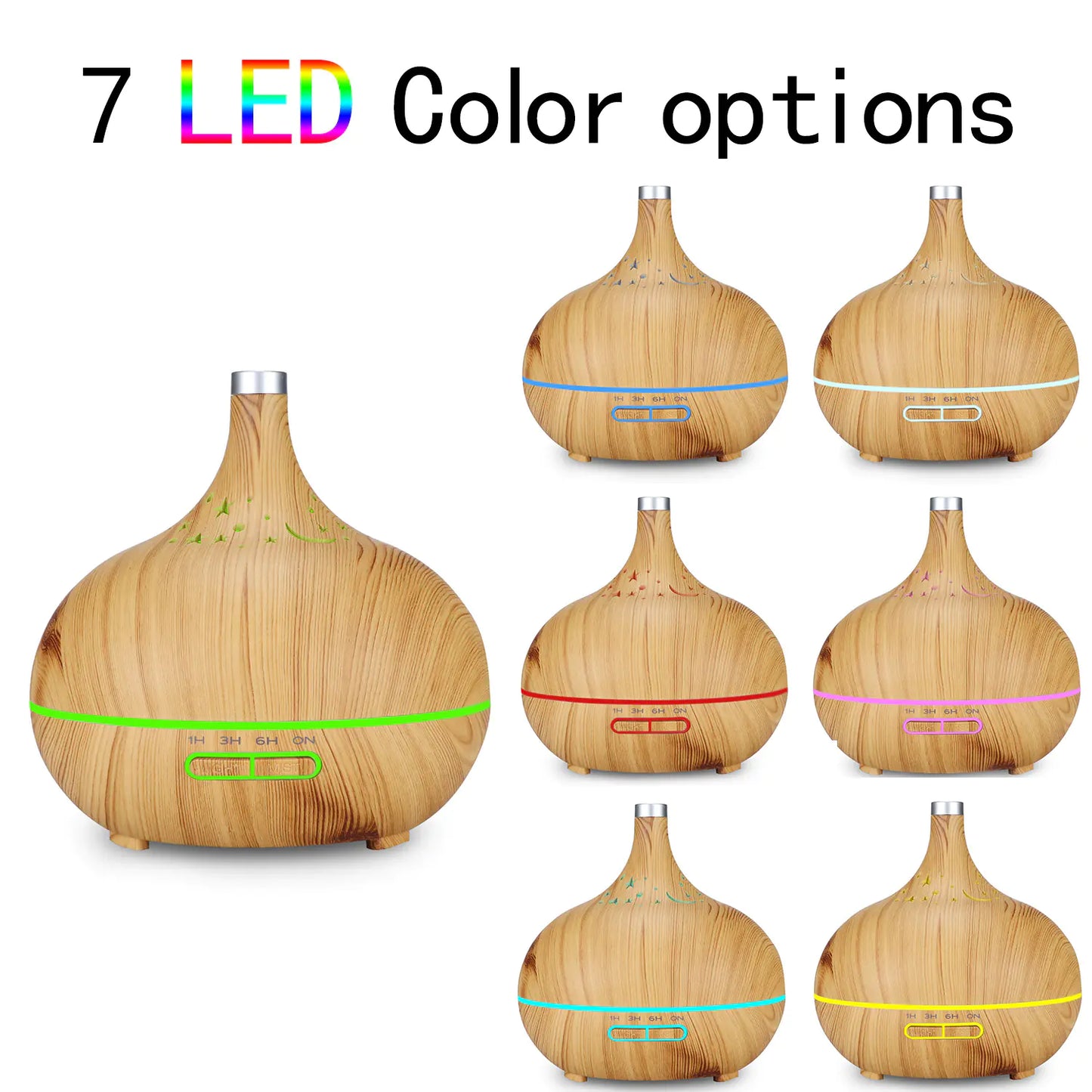 Aromatherapy Humidifier with Wood Grain Design