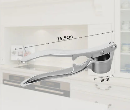 Stainless Steel Garlic Press with Peeler – Easy & Efficient