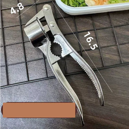 Stainless Steel Garlic Press with Peeler – Easy & Efficient
